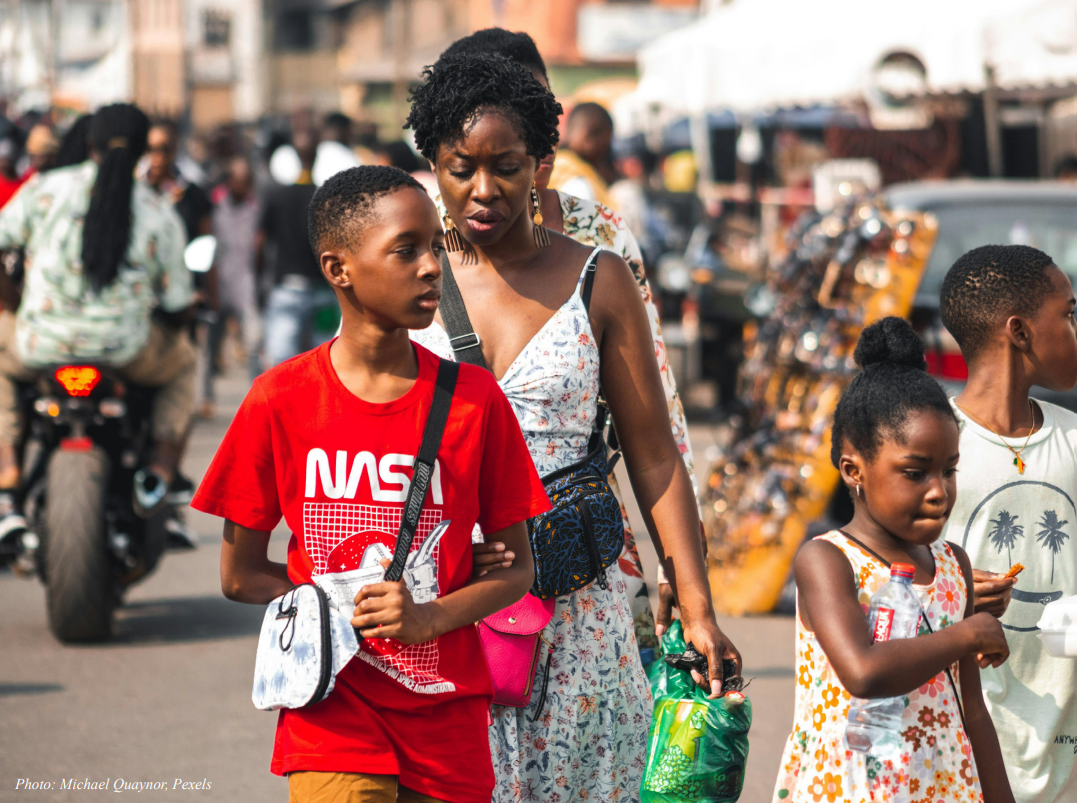 Visitors in Ghana, photographed by Michael Quaynor